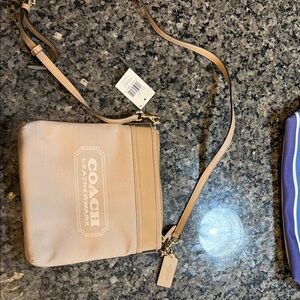Coach Light Tan Leatherware Crossbody